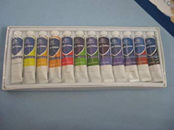 355x266 Set Of 12 Tubes Of Artist Acrylic Assorted Paints, St0948 By
