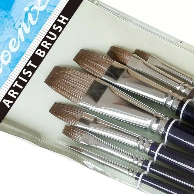 640x640 Famous Brand Phoenix Art Supplies Watercolor Paint Brush 7pcsset