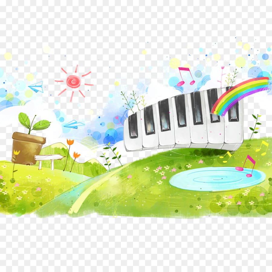 900x900 Piano Watercolor Painting Illustration