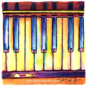 300x300 Chipped Key 6 X 6 Art Print