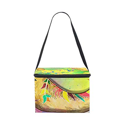 425x425 Lunch Bag Watercolor Elephant Animal Cooler For Picnic