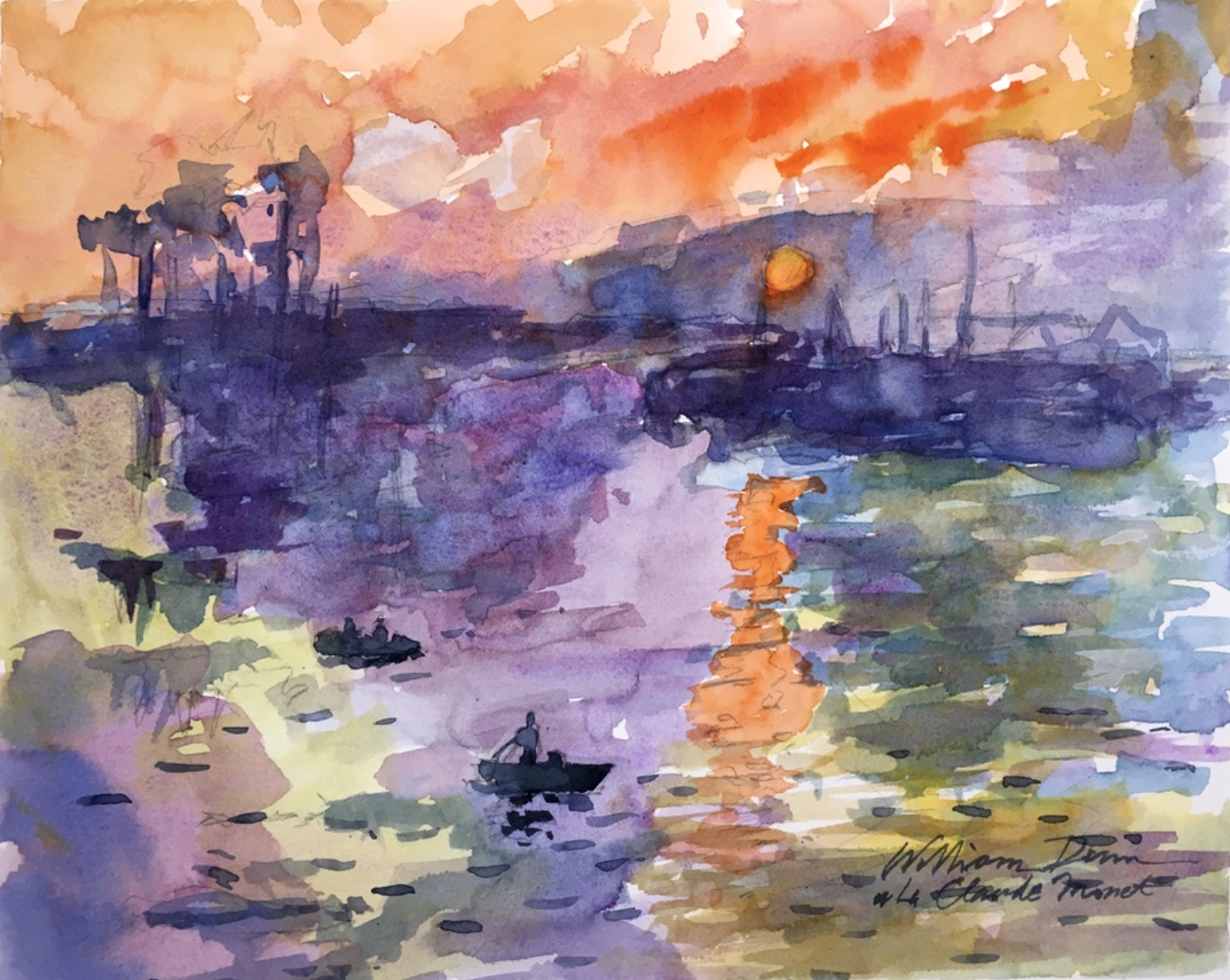 1438x1146 Turning A Famous Painting (Feat. Claude Monet) Into A Watercolor Study