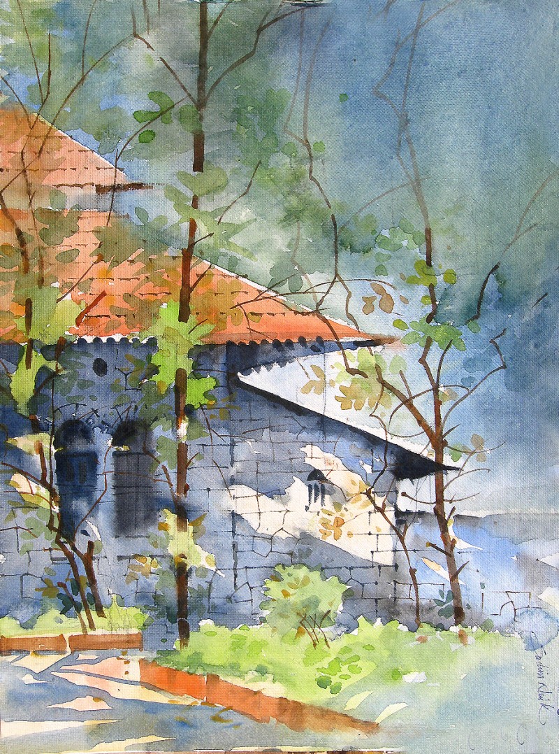 800x1078 Watercolour Landscapes By Artist Sachin Naik Landscape Art