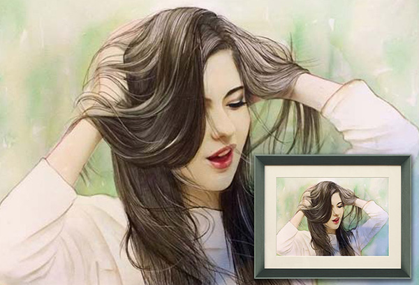 600x408 Photo To Watercolor, Watercolor Portrait, Watercolor Painting