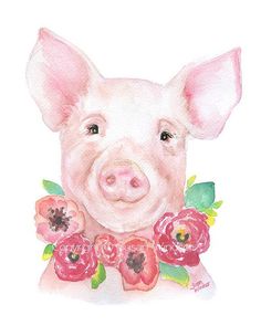 236x295 Pig Watercolor