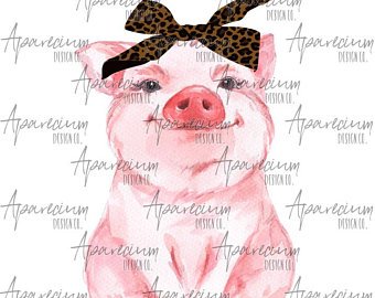340x270 Pig Watercolor Etsy