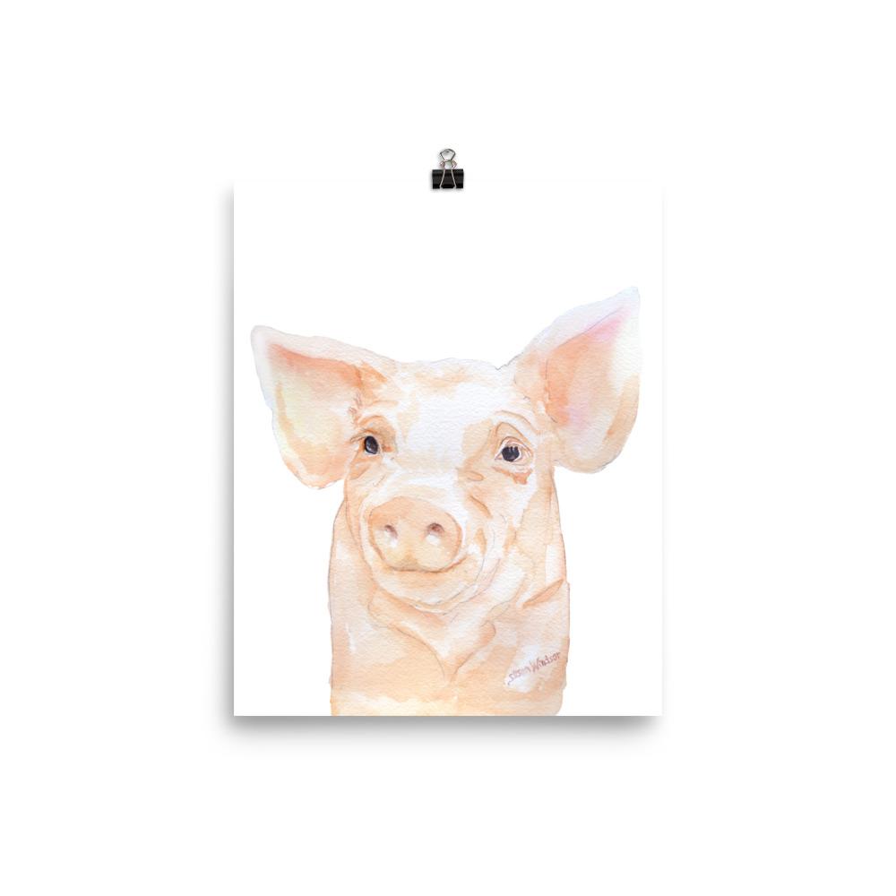 1000x1000 Pink Pig Watercolor Susan Windsor