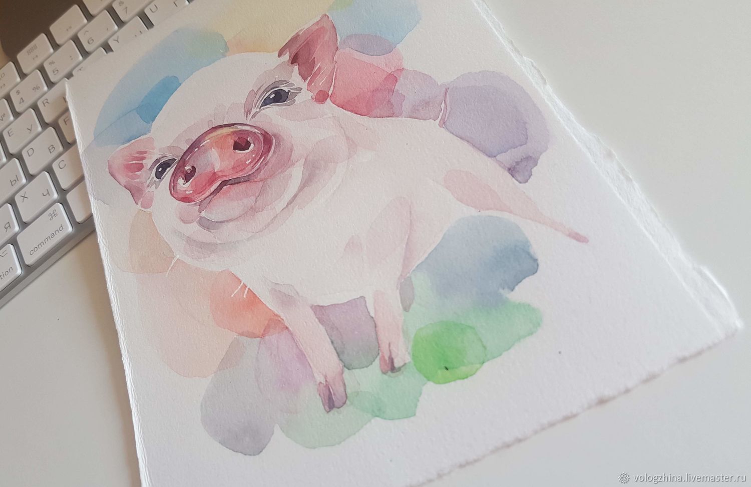 1500x973 Watercolor Pig Shop Online On Livemaster With Shipping