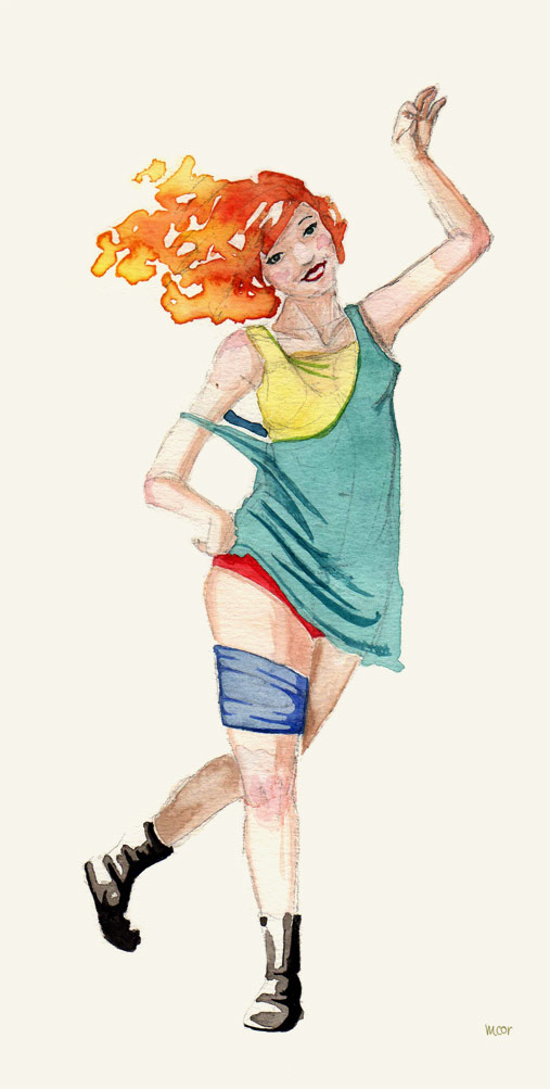 507x1003 Watercolor Pin Up By Galletasdanesas