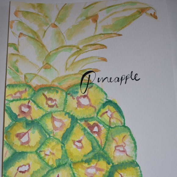 580x580 Other Pineapple Watercolor Painting Poshmark