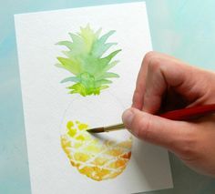 236x213 Paint A Watercolor Pineapple With This Free Tutorial And Template