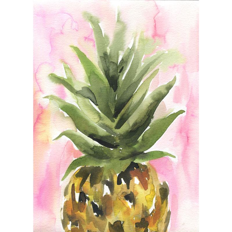 800x800 Pink Pineapple Watercolor Paint Kit