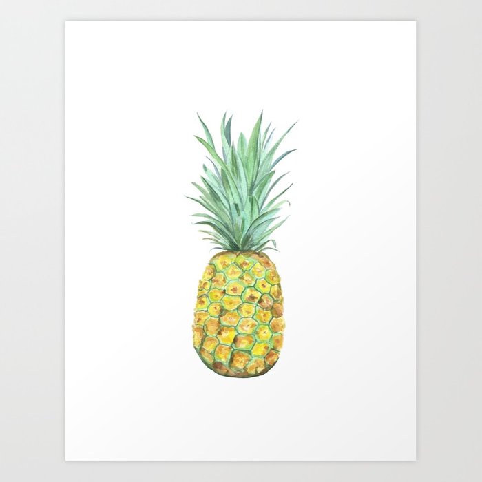 700x700 Pineapple Watercolor Painting Art Print By Littlebirdsartstudio
