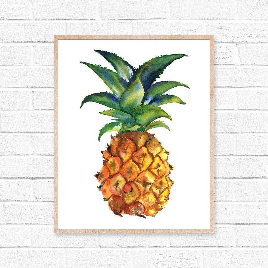 900x900 Pineapple Watercolor Pineapple Print Pineapple Art Pineapple