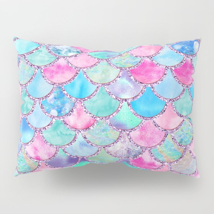 700x700 Colorful Pink And Blue Watercolor Trendy Glitter Mermaid Scales