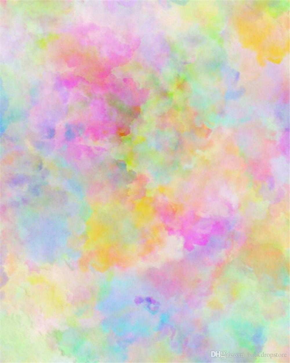 1000x1250 2018 Pink Blue Watercolor Photography Backdrop Digital Printed