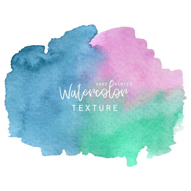 626x626 Blue, Pink And Green Watercolor Texture Vector Free Download