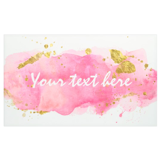 540x540 Pink Gold Watercolor Splat Banner Zazzle.ca
