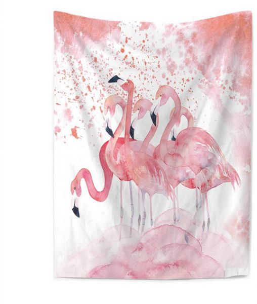 508x600 Souq Pink Flamingo Watercolor Beach Towel Uae