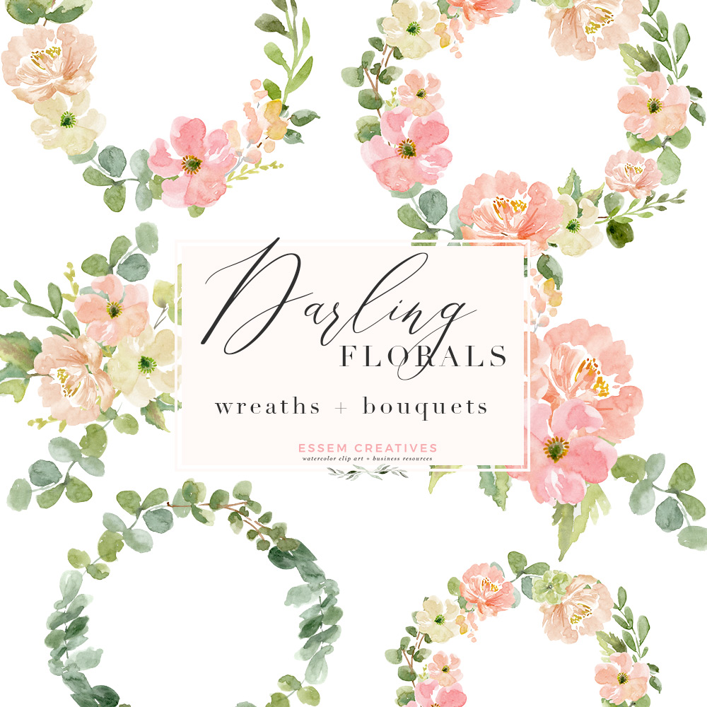 1000x1000 Wreath Clipart Pink Flower Cute Borders, Vectors, Animated, Black