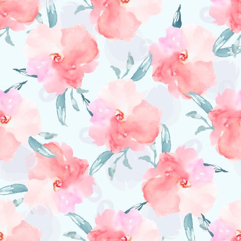 470x470 Cute Pink And Blue Watercolor Flower Wallpaper