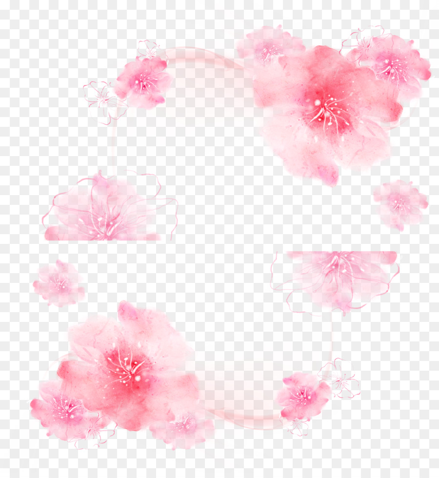 900x980 Download Floral Design Watercolor Painting Flower Pink Flowers