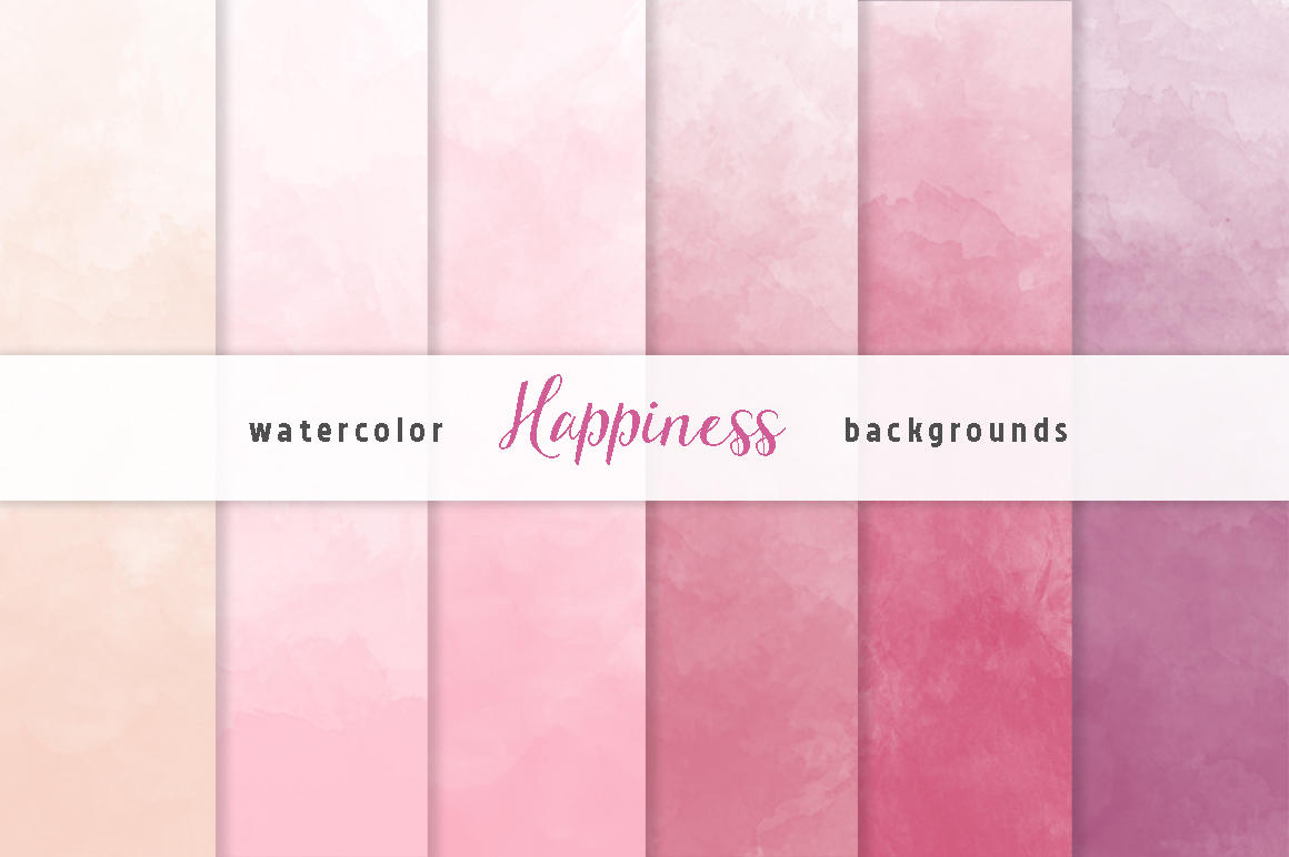 1160x772 Pink Ombre Watercolor Digital Paper Set 6 Digital Etsy