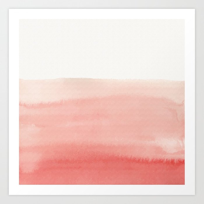 700x700 Watercolor Pink Ombre Art Print By Typiskt Society6