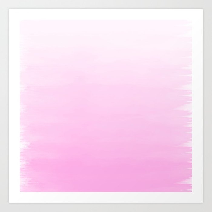 700x700 Modern Blush Pink Ombre Watercolor Brushstrokes Art Print By