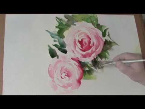 480x360 Pink Roses In Watercolour By Trevor Waugh