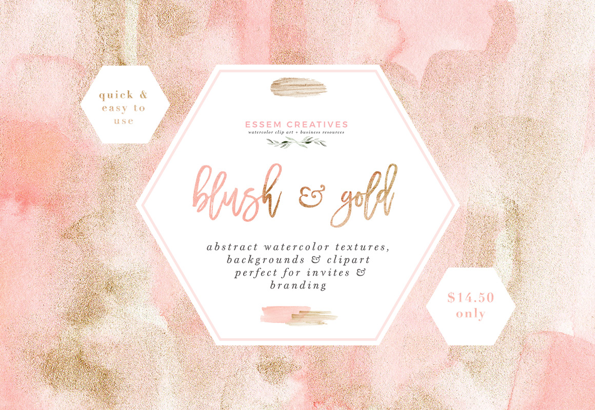 1160x800 Blush Pink And Gold Watercolor Textures For Wedding Invitations Amp More