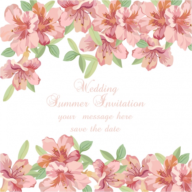 626x626 Pink Watercolor Flowers Wedding Summer Invitation Stock Images