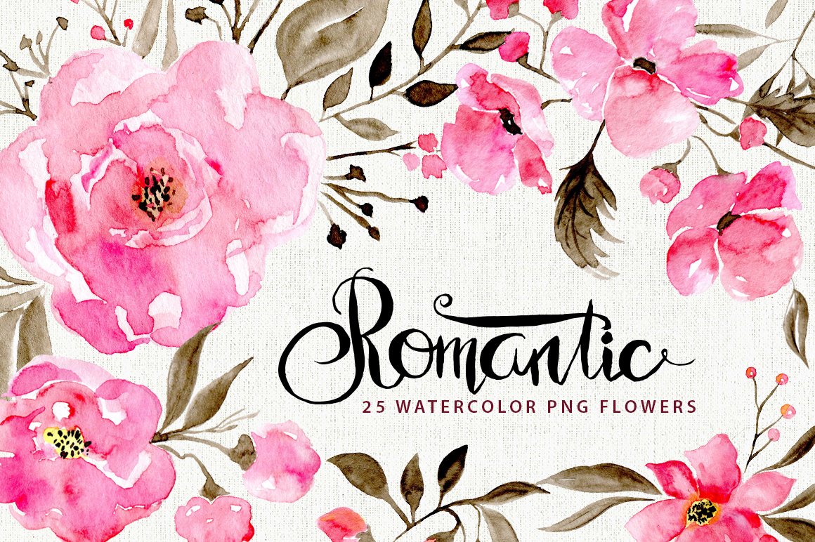 1160x772 Romantic Watercolor Flowers
