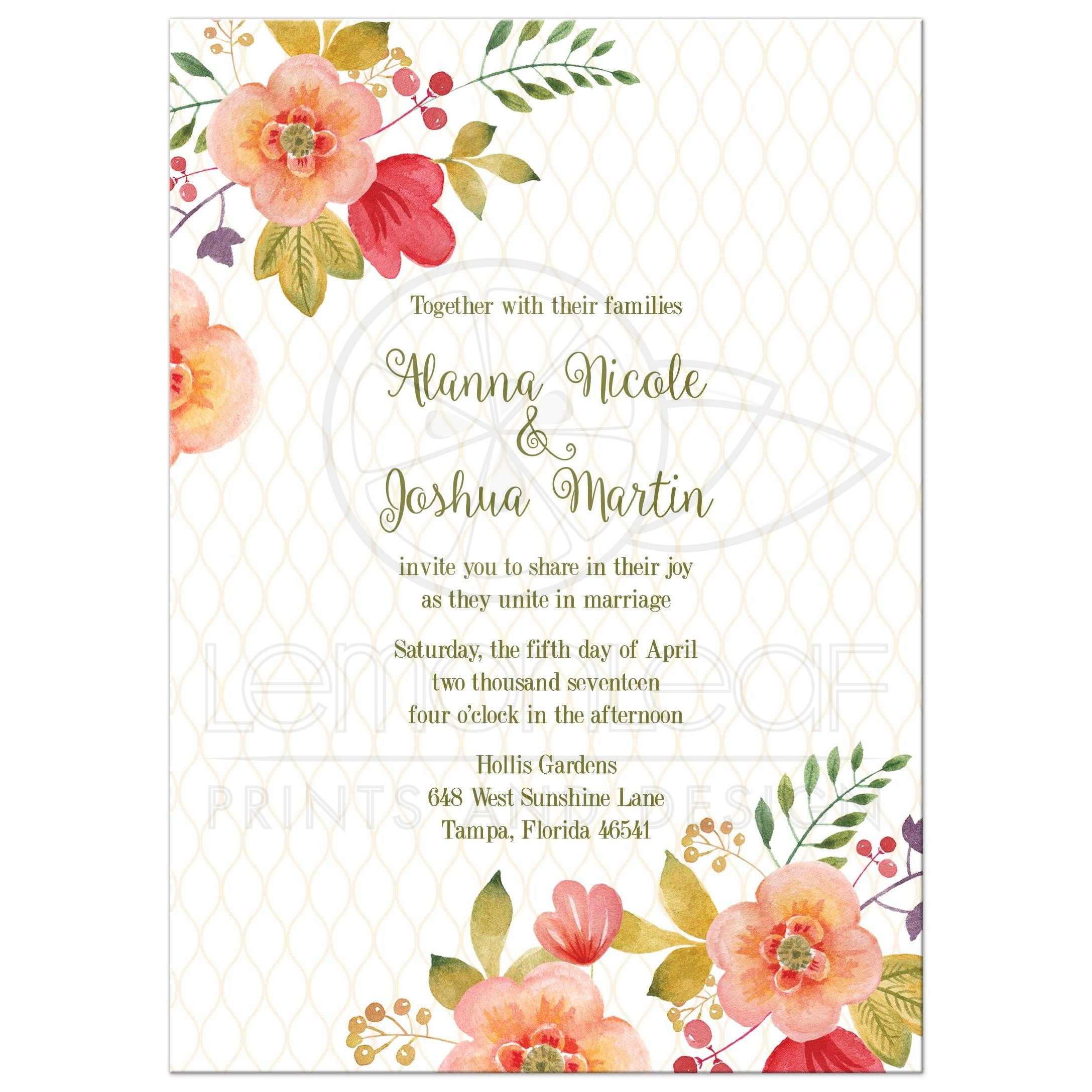 2175x2175 Floral Wedding Invitation