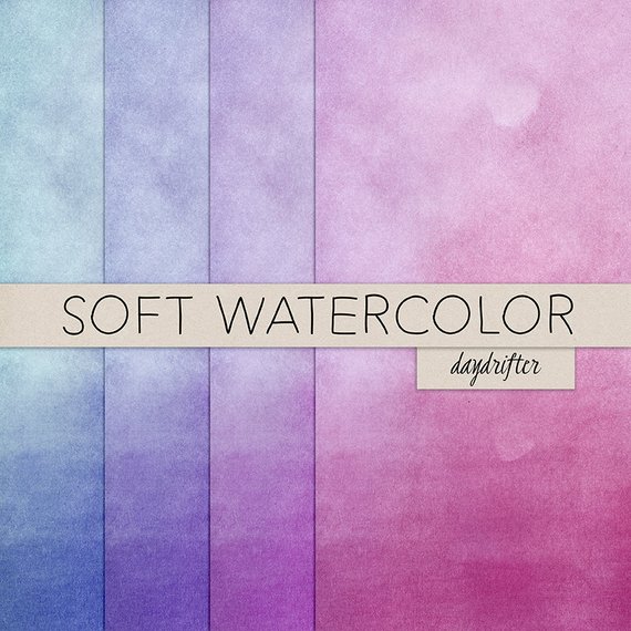 570x570 Pink Magenta Purple Indigo Soft Ombre Watercolor Paper Etsy