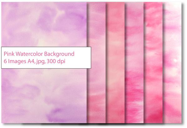 600x409 Pink And Purple Watercolor Textured Background Instant Download