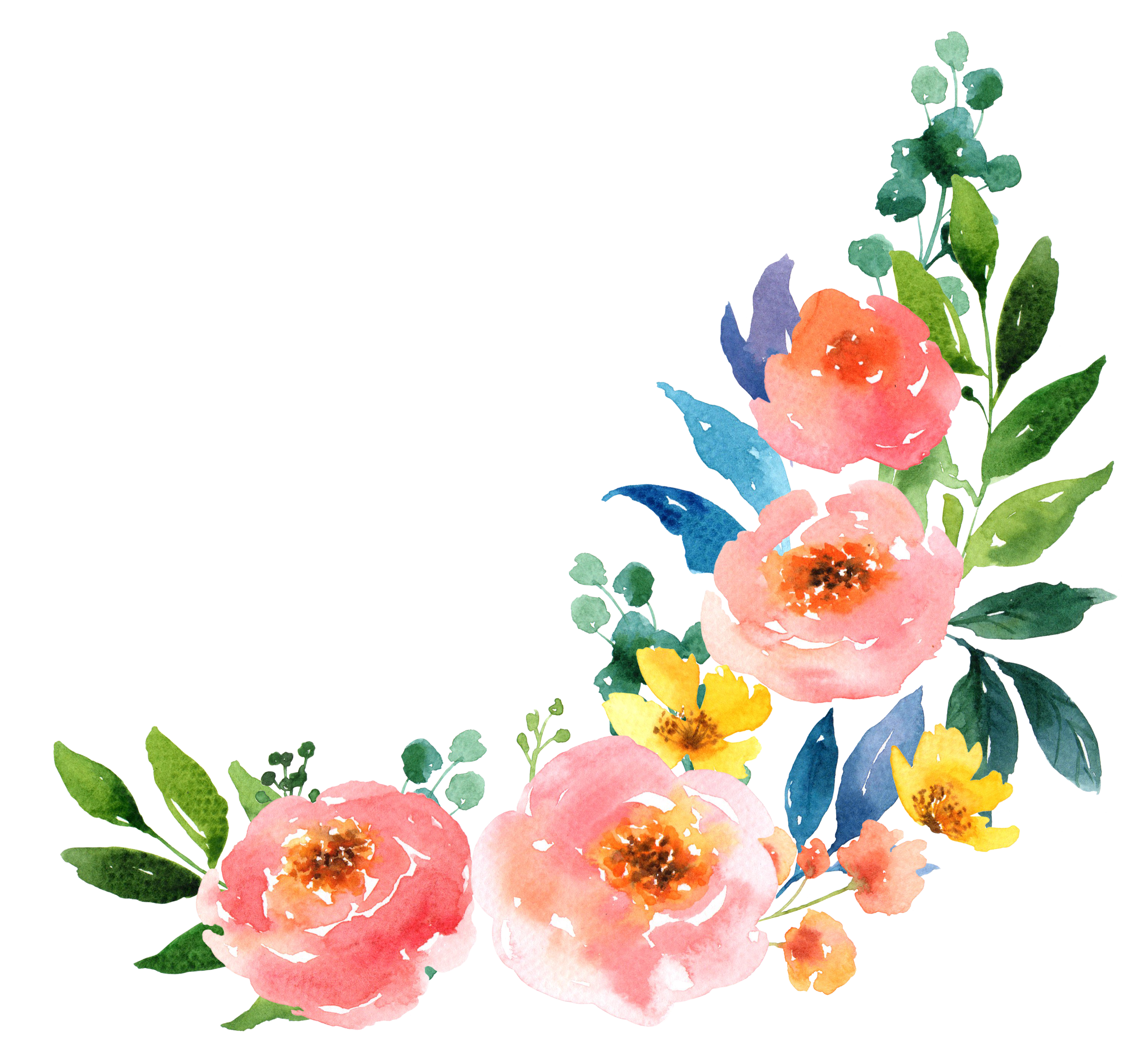 3000x2800 Paper Watercolour Flowers Watercolor Painting