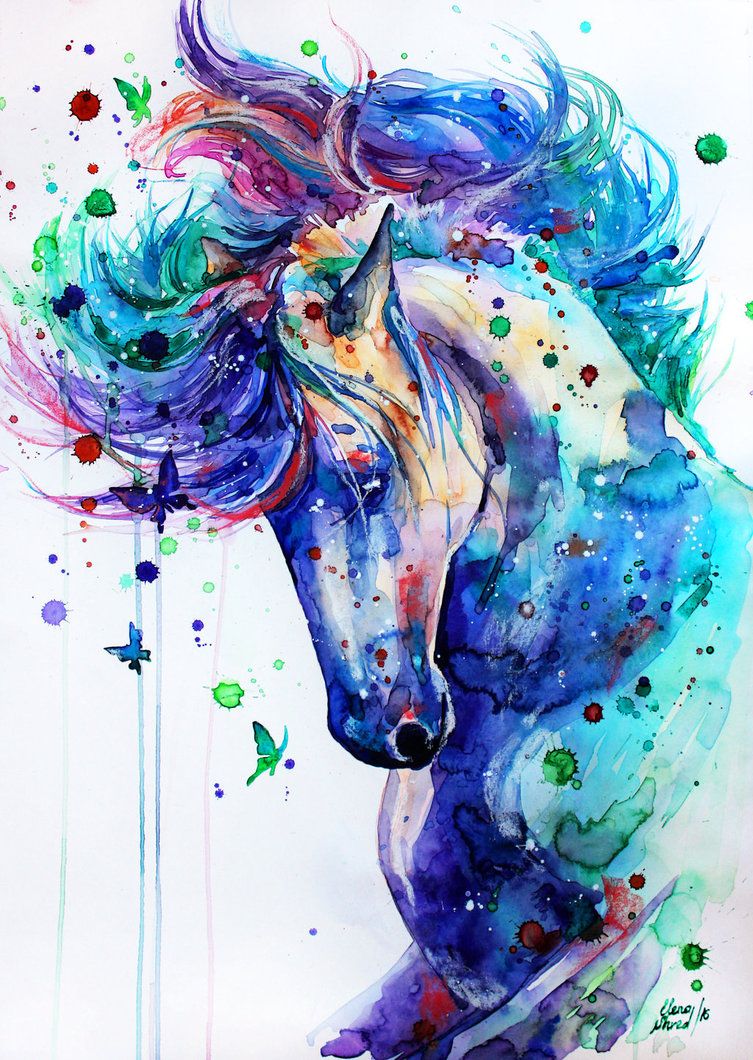 753x1060 Beautiful Colors! Tattoo Ideas Watercolor Horse