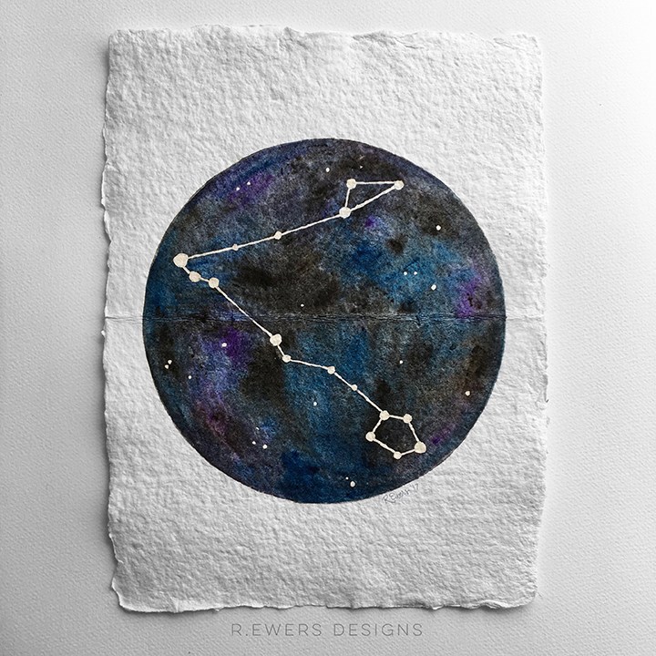 720x720 Watercolor Pisces Constellation R.ewers Designs