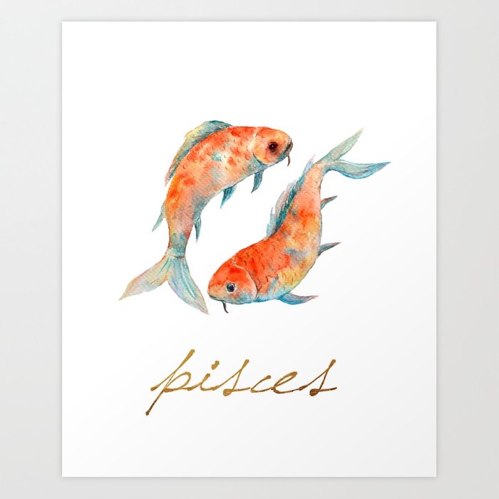 700x700 Watercolor Pisces Koi Fish Art Print By Missquoted Society6
