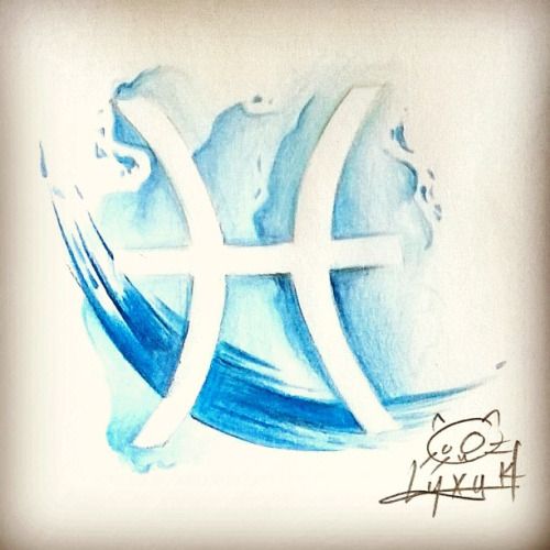 500x500 Pisces Watercolor Tattoo