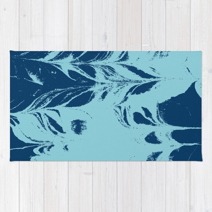 700x700 Marble Blue 4 Suminagashi Watercolor Pattern Art Pisces Water Wave