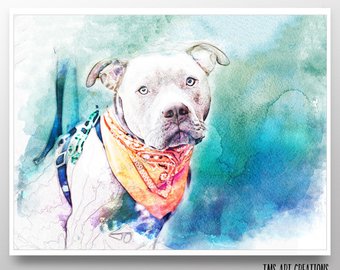 340x270 Bull Dog Painting Etsy