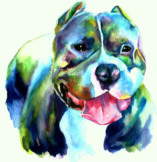 530x549 Christy!studios Pet Dog Fine Art Giclee Watercolor Prints