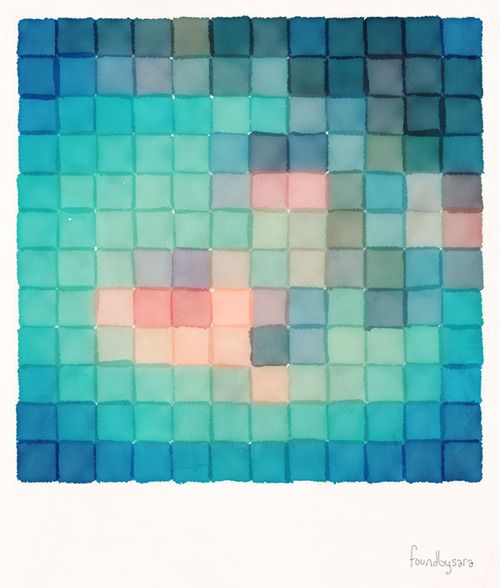 500x588 Polaroid Pixels Vi (Crabapple) Photographs Re Imagined As