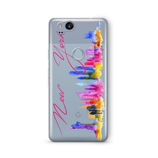 600x600 Watercolor New York Google Pixel 2 Case Clear