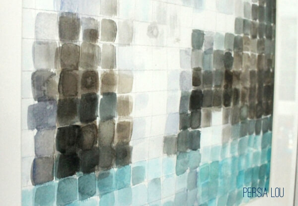 600x415 Watercolor Pixel Painting