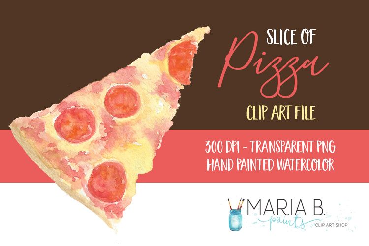750x500 Slice Of Pizza Watercolor Clip Art Png