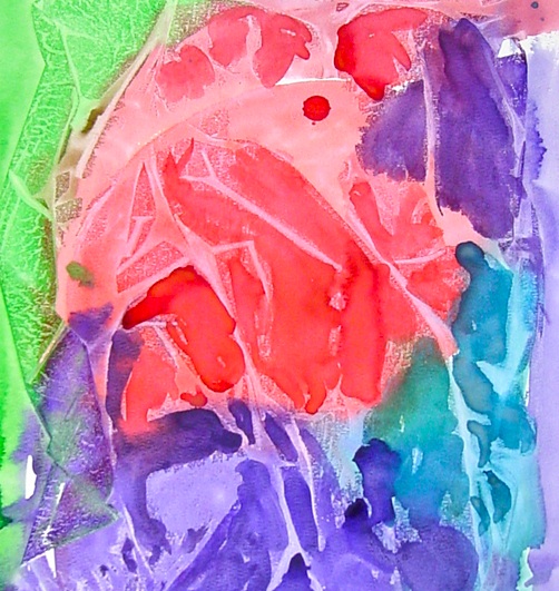 502x531 Watercolor And Plastic Wrap Artwork