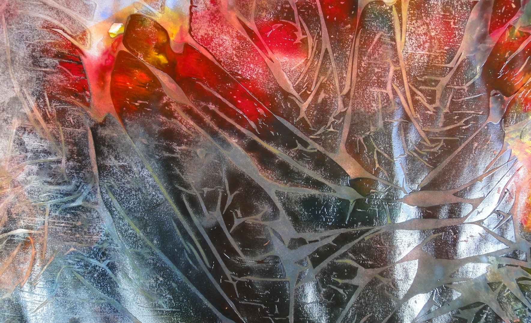 1769x1076 Watercolors And Saran Wrap